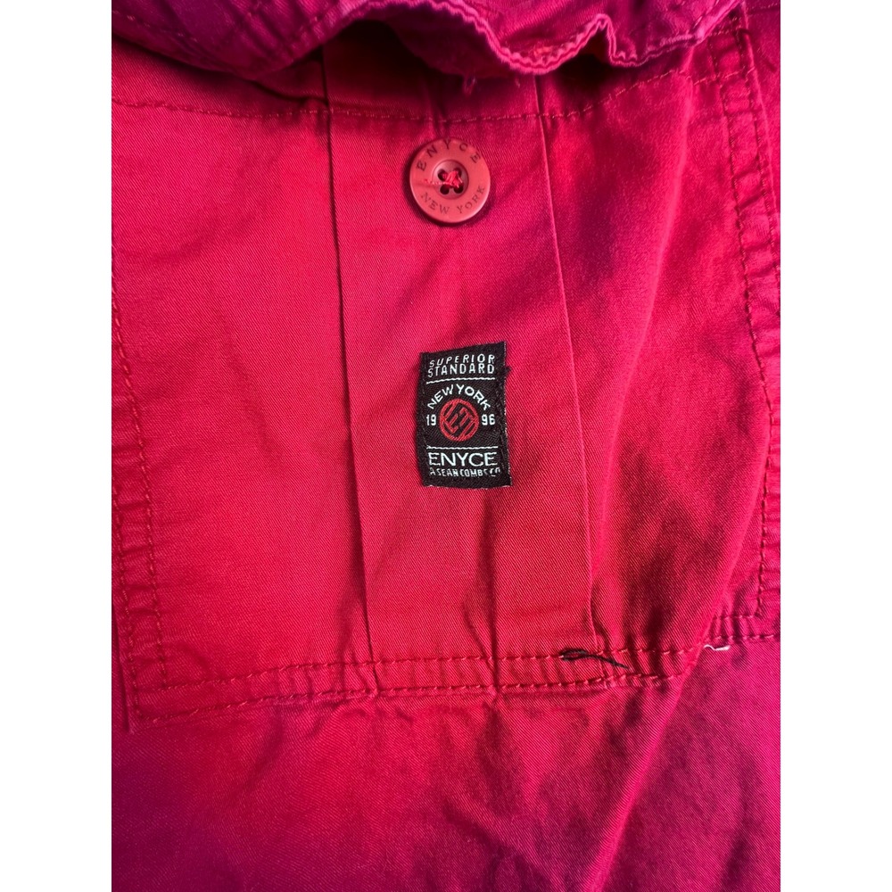 Enyce New York Mens Red Cotton Cargo Shorts Size 50 Relaxed Fit Streetwear
